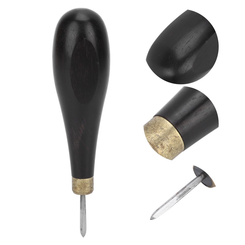 Rhombus Awl 5mm/6mm Professional Mahogany Handle Sandalwood Leather Diamond Awl