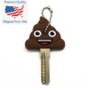 Cute Cartoon Silicone Keychain Emoji Poop Key Cover Cap
