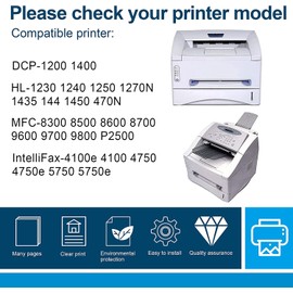 1-Pack Black DR-400 DR400 Drum Unit Compatible Replacement for Brother DCP-1200 1400 HL-1230 1270N 1435 MFC-8300 8500 8600 P2500 8700 9600 9700 9800 IntelliFax-4100e 4100 4750 Printer