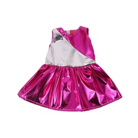 NIXNUT Doll Clothes Long Dress Summer Clothes Color Block for 18 Inch American Girl Doll