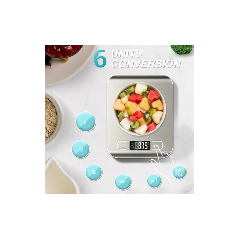 Food Scale, 11lb Kitchen Scale with 6 Units Tare Function