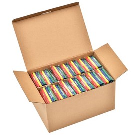 Madisi Paquete de crayones a granel, tamaño regular, 4 colores, celofán 250 paquetes, 1000 unidades | Paquetes individuales a granel de crayones para 