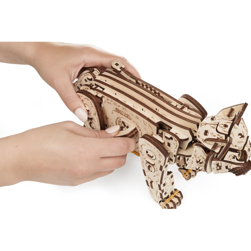 EWA Eco-Wood-Art Kitten Mechanical Wooden Kitten Spring Motor Kit Available