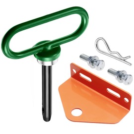 EilxMag Universal Heavy Duty Zero Turn Mower Trailer Hitch and Strong Heavy Duty Neodymium Magnet Trailer Gate Pin with 2 Bolts -1/2'' R-Clip (Combo Pack,Green＋Orange)