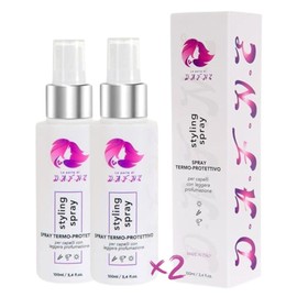 Le Perle di Dafne – 2 x 100 ml – professionelles Hitzeschutzspray mit Keratin – thermischer Schutz vor Hitze und UV, feuchtigkeitsspendend und parfümiert, restrukturierend und Anti-Frizz für