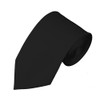 Mens Solid Color 2.75" Slim Tie - Black