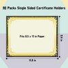 HAUTOCO 30 Packs Single Sided Certificate Holders, Award Certificate Covers
