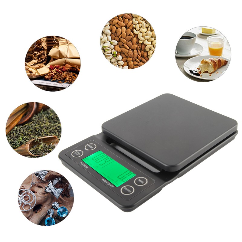 MS‑K07 0.1g~3kg LCD Digital Coffee Scale Electronic Scale with Backlight
