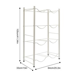 Upyouths Water Jug Rack, 5 Gallon Water Jug Stand, 4 Tier Water Jug Rack with 8 Slots, Water Bottle Holder, Water Bottle Organizer, Water Cooler Jug Rack, Water Bottle Rack (4 Tier/8 slot-White-B)