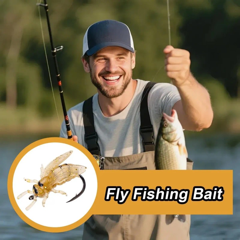 Señuelos De Pesca Con Mosca Para Lubina, Cebo Artificial