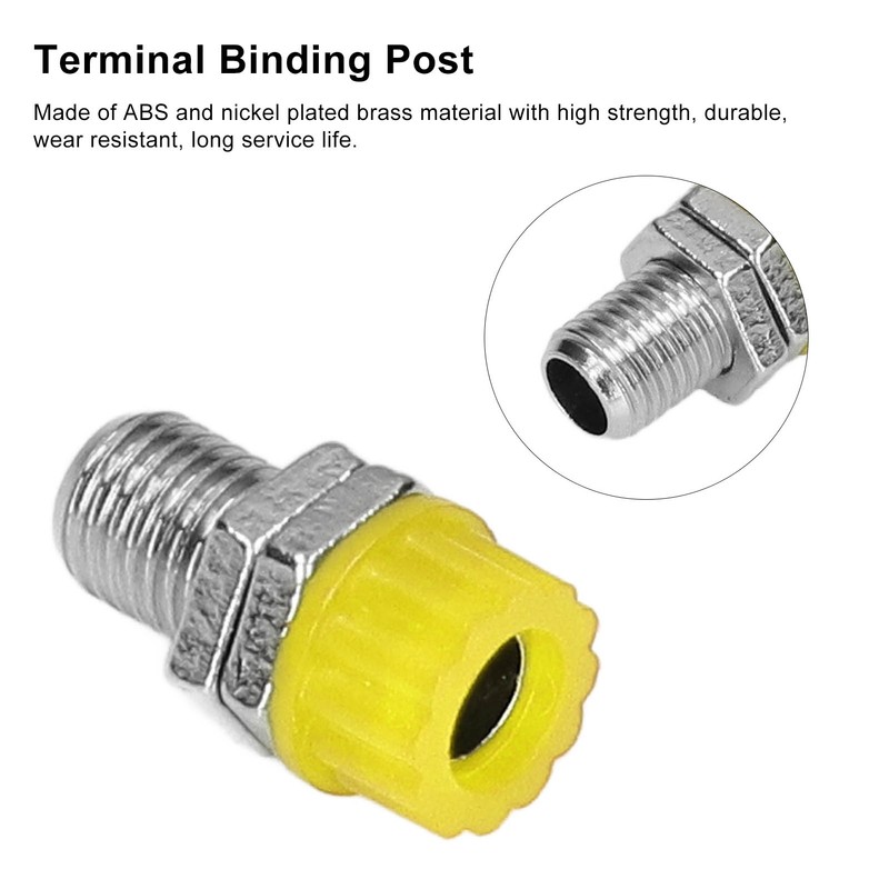 100Pcs 4mm Banana Plug Socket Binding Post Wire Connector Terminal