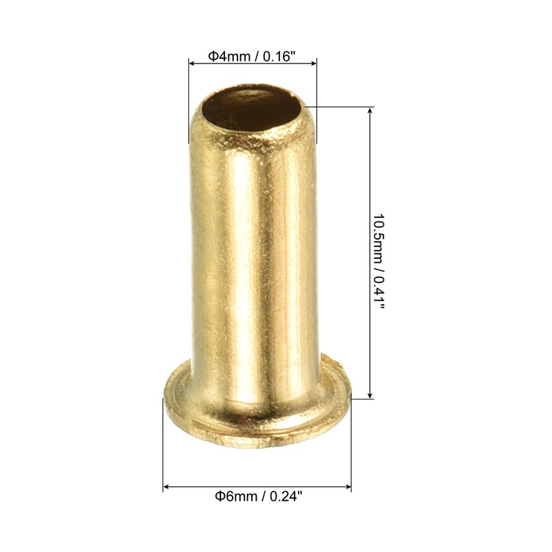 PATIKIL 4mm Tube Brass Compression Fittings, 15 Pack Insert Tube