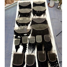 HD 2x6 Burmese Curly Closure 4x4 5x5 6x6 7x7 9x6 13x4 Lace Invisible Knot hd Lace Frontal Closure 13x6 hd Lace Frontal Closurestyle: HD lace 4x4, color: kinky straight, Stretched Length: 18 Inches