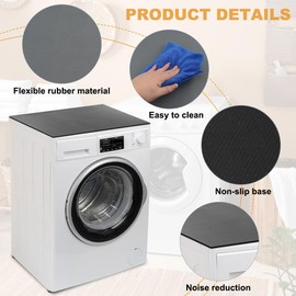 Washer and Dryer Countertop Covers, 2PCS Washer Dryer Top Protector Mat, Diatomite Rubber Washing Machine Top Covers, Non-slip Waterproof Washing Machine Topper