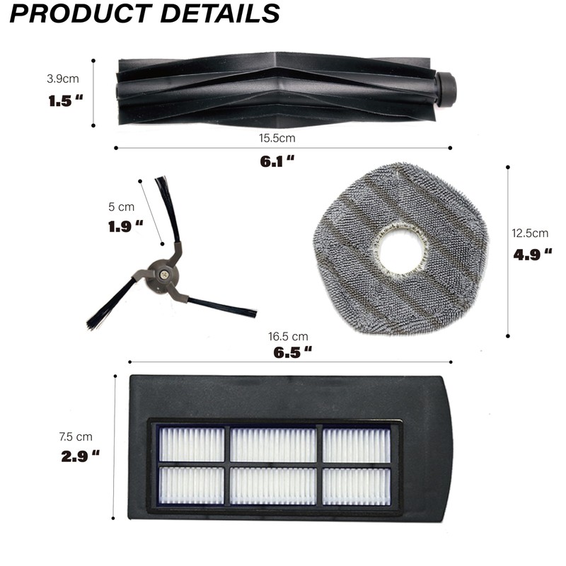 13 Pack Accessory Replacement Parts for Eufy X9 Pro Robot