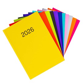 evelay 2026 Diary A5 Week to View Full Year Office Organiser Planner Hardback Diaries - Yellow