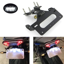 Xitomer tail tidy,Fender Eliminator kits Fit for 2014 2015 2016 FZ-09 MT-09, license plate holder/number plate holder with LED License Plate Light, Compatible with OEM/Stock Turn Signal