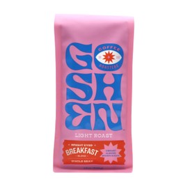 Goshen Coffee Roasters Whole Bean Bright Eyed Breakfast Blend | Light Roast, Brewed or Espresso | Award-Winning - Natural and Washed | Vibrant, Almond, Brown Sugar Flavors | 12 Oz Bag