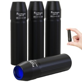 TactEagle 4Pack 365nm UV Flashlight, Black Light Flashlight Mini, AA Blacklight Flashlight, Portable UV Light for Urine Detection, Minerals, Resin Curing, Scorpion