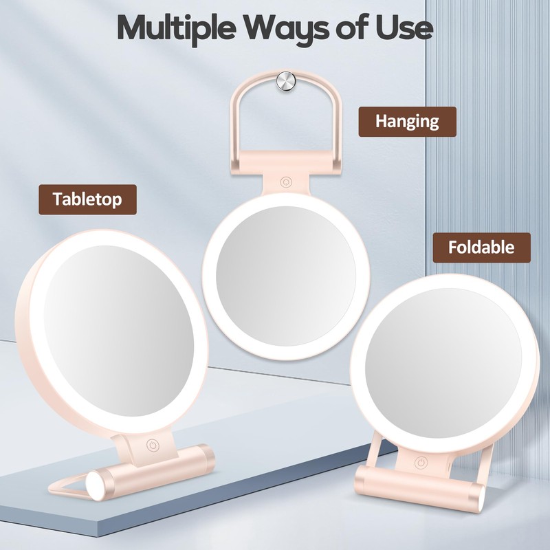 B Beauty Planet Magnifying Mirror with Light 30X, Double-Sided 1X/30X