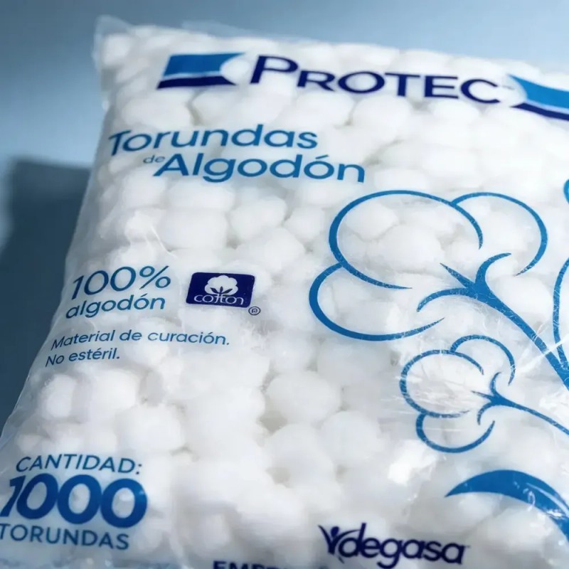 Torundas De Algodón 500g Con 1000 Bolitas Protec