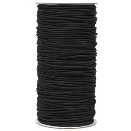Black Elastic Cord, 328 Feet 2mm Stretchy String for Bracelet, Necklace, Jewelry Making, Beading and Crafts