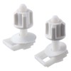 2 Pack White Toilet Seat Bolts Screws Plastic Nuts Set