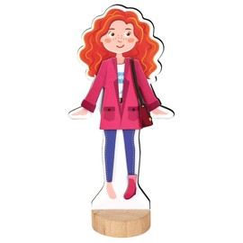 moses. 38073 Dressing Doll Magnetic Toy for Girls with 31 Clothes and Accessories, Multi-Colour, S