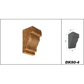 COSCA DK90 Beam Console Made of Polyurethane, Decorative Console, PU Console, Wood Look (Light Oak - 75 x 120 mm), Interior Decoration, Decorative Console