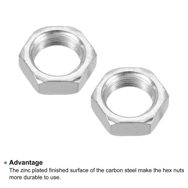 PATIKIL M16 x 1.0 Steel Hex Nuts, 10 Pack Metric