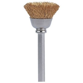 Dremel 536 Brass Brush Accessory Set, 2 Brushes (13 mm) for Cleaning Soft Metals like Gold, Bronze or Copper