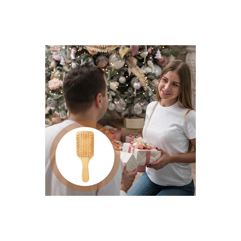 10 cepillos de pelo de bambú para mujeres, 8.46 x