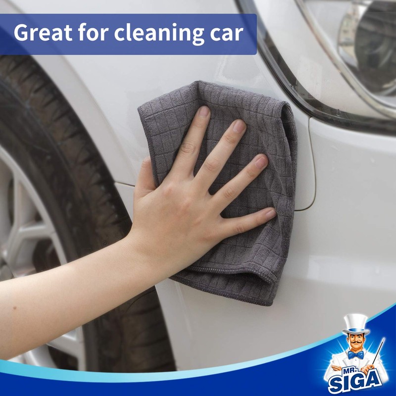 MR.SIGA Microfiber Cleaning Cloth, All-Purpose Cleaning Towels, Pack of 6,