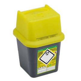 Sharpsafe 4 Litre 5th Generation Yellow/Grey -Sharps Bin Clinical Waste Disposal