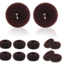 12 Pcs Hair mesh for updos Hair Bun Maker Donut, Large Hair Donuts for Buns Ring Style Ballet Hair Bun Hair Accessories Bulk Sock Bun,hair buns