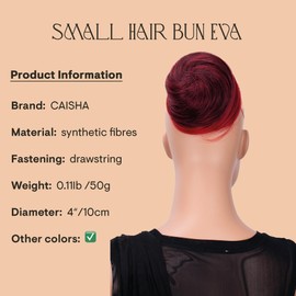 CAISHA Bun Hairpiece Ponytail Hepburn-Bun Scrunchie Updo Red Mix DC20