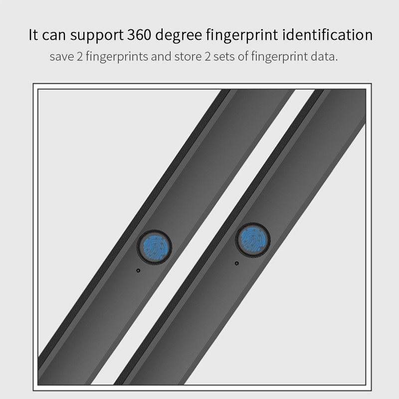 Fingerprint Lock USB Charging Security Leather Business Conference Notebook