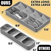 SIMPLE HOUSEWARE Adjustable Silverware Utensil Drawer Organizer, Gray