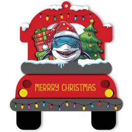 BlinkWishes Shark Christmas Ornament, Shark Ornament, Shark Gift Ideas, Shark Enthusiast Keepsake, for Shark Lovers Holiday Decor Gifts Tree Hanging