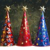RunNico 6PCS Thick Christmas Paper Mache Trees, 13.8'' x 5.2''