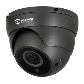 Anpviz 5MP Analog CCTV Camera, HD 4-in-1(TVI/AHD/CVI/CVBS), 4X Manual Focus/Zoom Analog Camera 2.8-12mm Varifocal Lens, IR LEDs Dome Turret Security Camera (Grey), ONLY Compatible with 5MP/3K/8MP DVR
