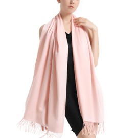Pashmina Shawls and Wraps, vimate Pashmina Scarves with Medium Thickness for All Seasons(UK-Baby Pink)