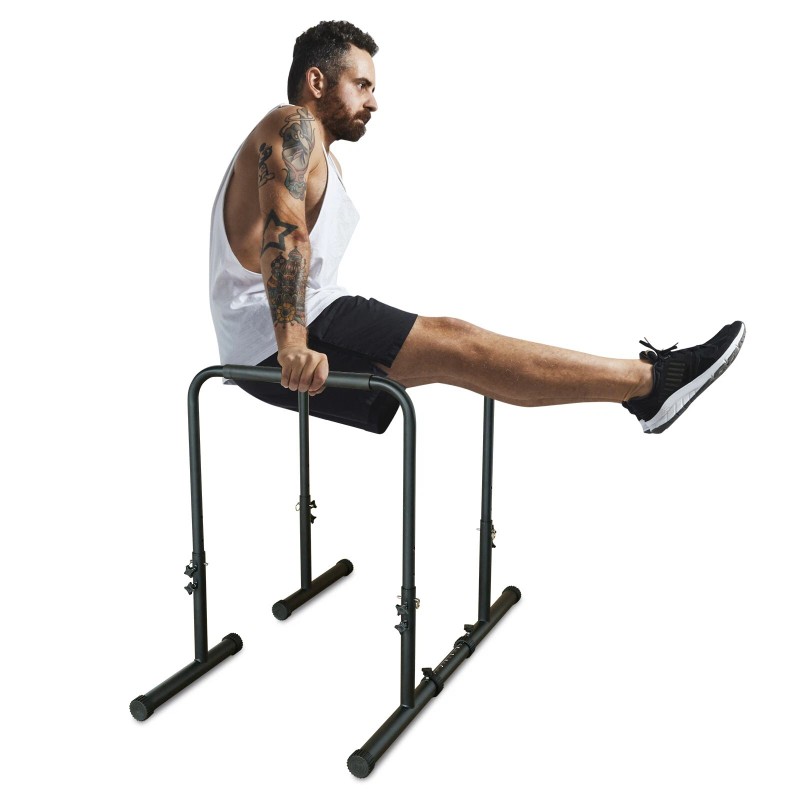 Power Tower Dip Station w/Bench Pull Up Bar Stand Adjustable