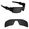 Alphax Stealth Black Polarized Replacement Lenses for Oakley Oil Rig