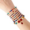 FineryGal Women Summer Bracelet Gift Rainbow Boho Style Multi Layered