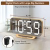 Peakeep Slim Digital Mirror Aesthetic Alarm Clock for Bedrooms Desk