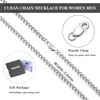 HEXALOVA 3.6mm Cuban Link Chain for Men Silver Chain for