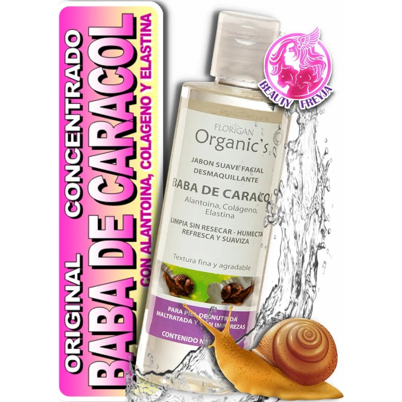 Jabon Facial Desmaquillante Baba De Caracol Florigan 250 mL