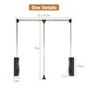 Pull Down Closet Rods for Hanging Clothes, Stainless Steel Adjustable