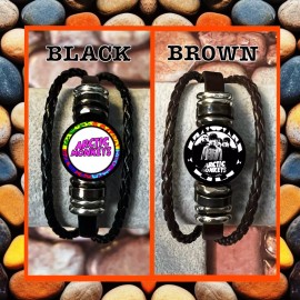 ARTIC MONKEYS TWO LEATHER BRACELET BLACK & BROWN